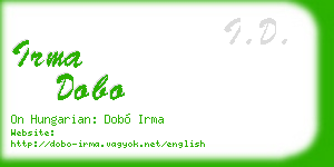 irma dobo business card